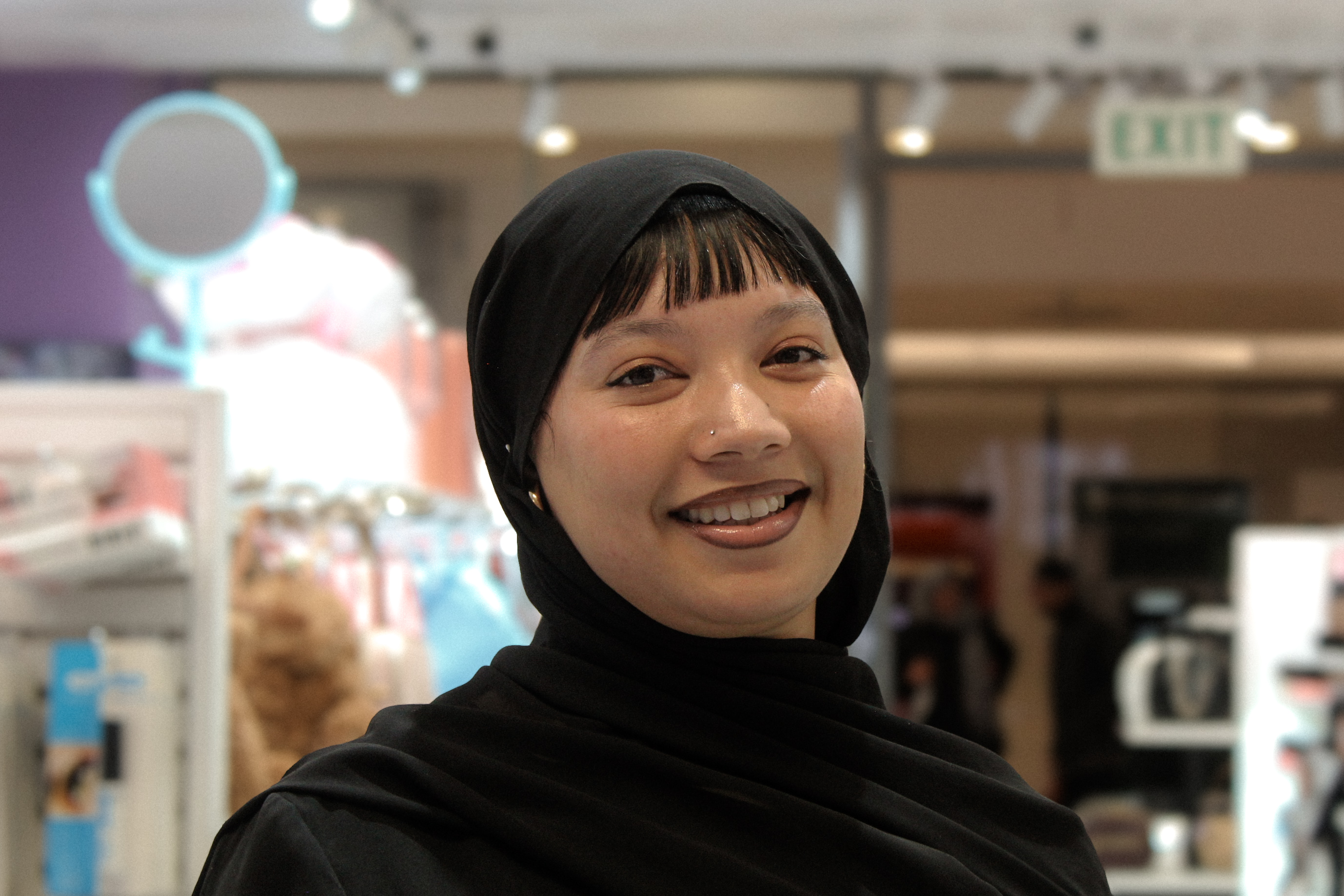 Smiling portrait indoors